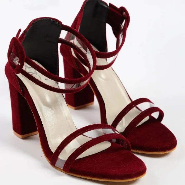 Starlit Ankle Strap Block Heels