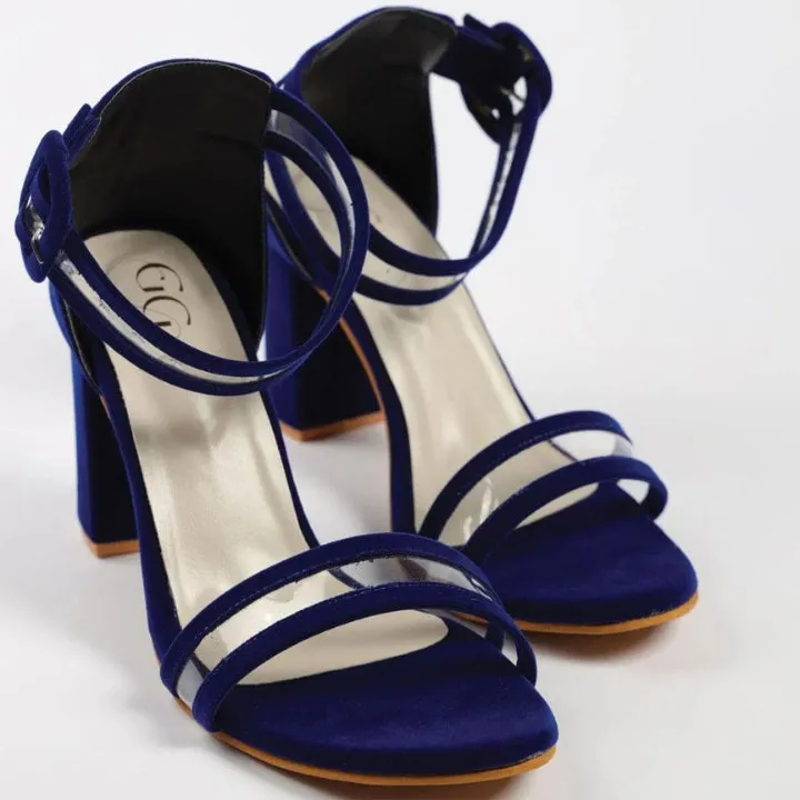 Starlit Ankle Strap Block Heels