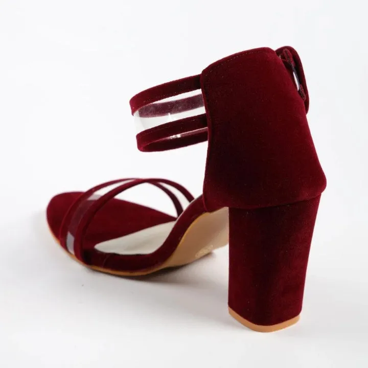 Starlit Ankle Strap Block Heels