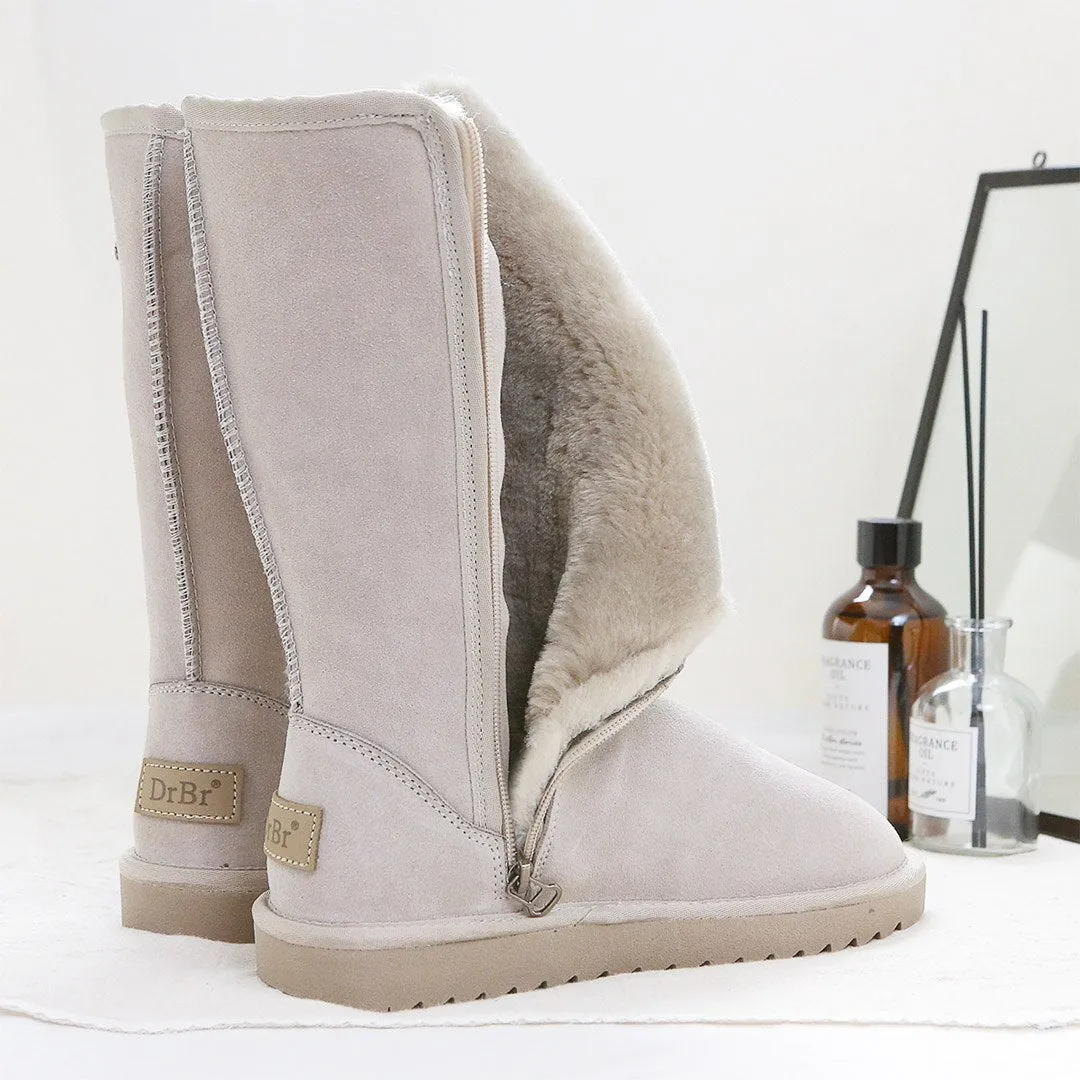 Suede Leather Women Warm Snow Boots