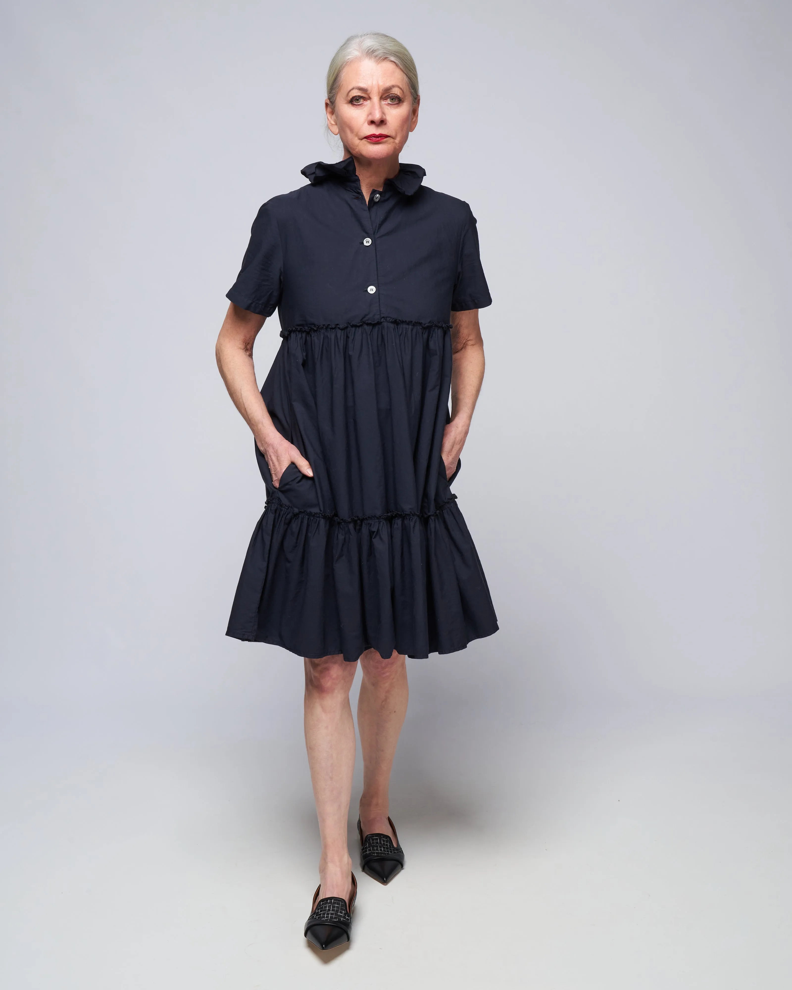 summer dress - navy