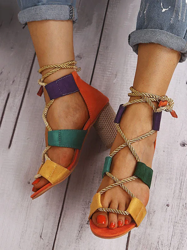 Summer Strap Shoes Women's Large Size Women's Shoes Thick With
