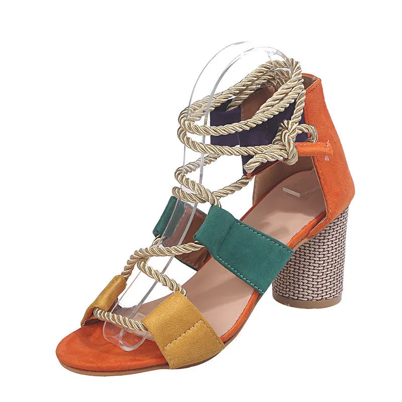 Summer Strap Shoes Women's Large Size Women's Shoes Thick With