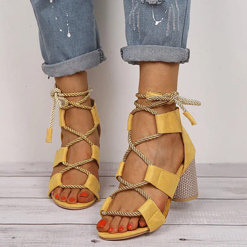Summer Strap Shoes Women's Large Size Women's Shoes Thick With