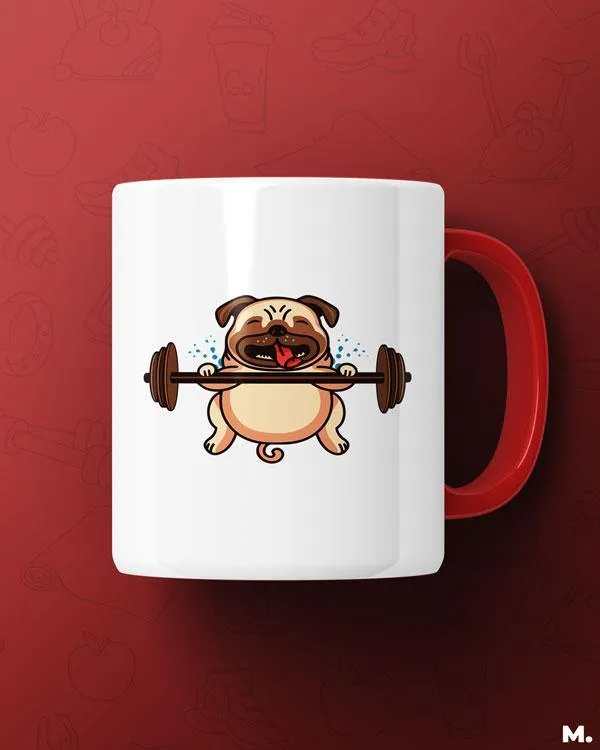 Sweat your guts out printed mugs