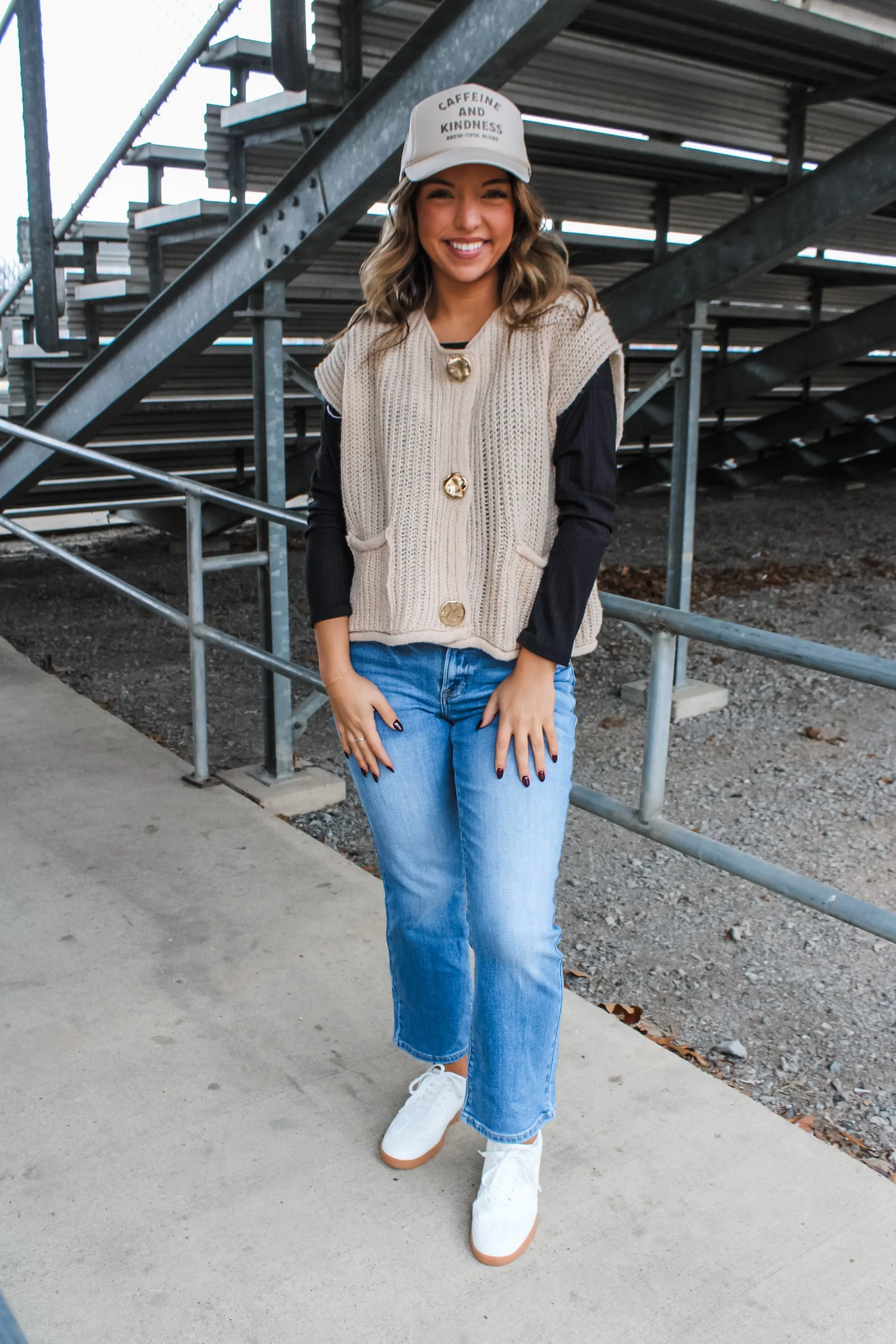 Swing Of Things Sweater Vest • Beige