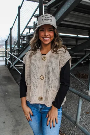 Swing Of Things Sweater Vest • Beige