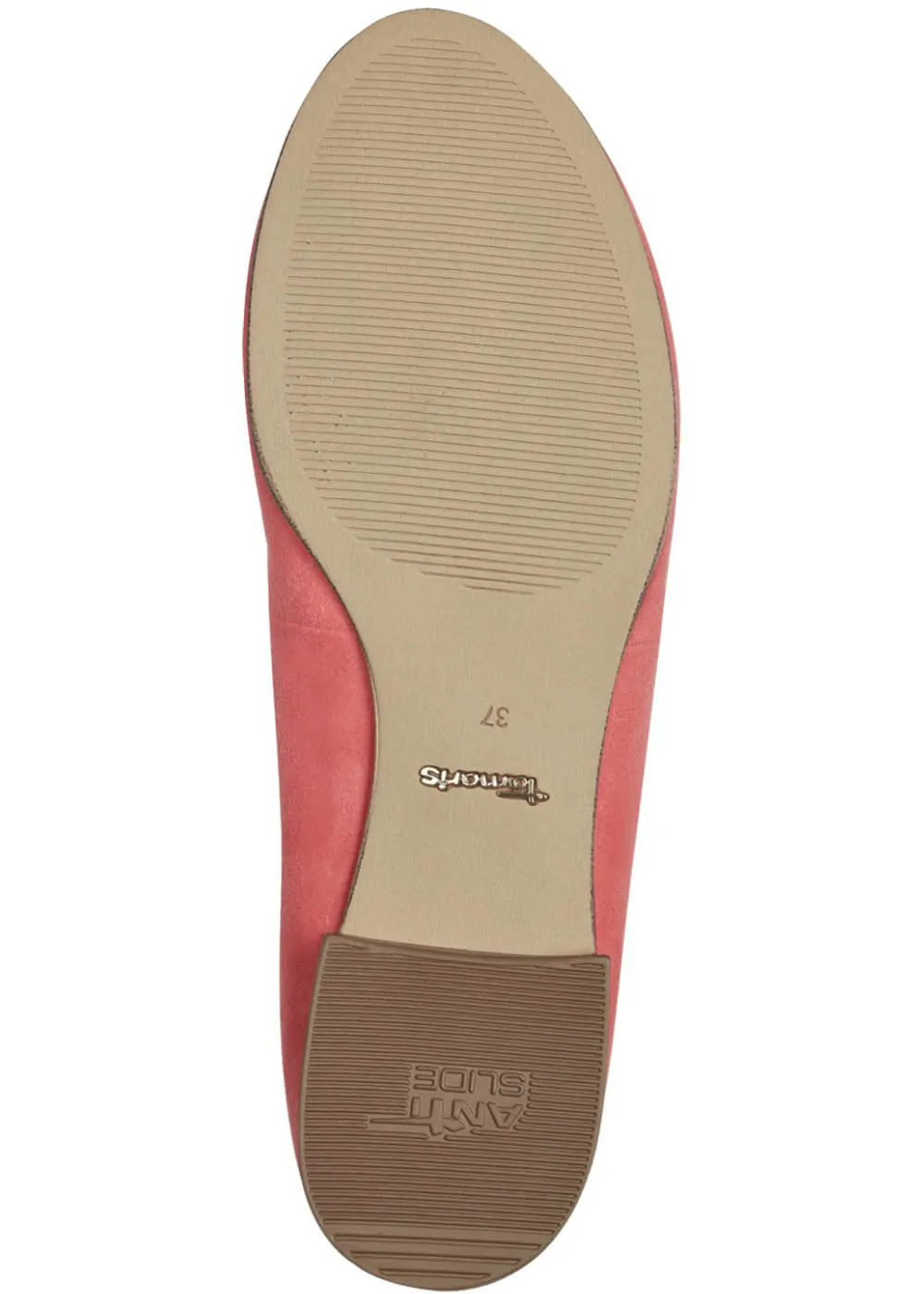 Tamaris Claire Leren Ballerina's Pale Red