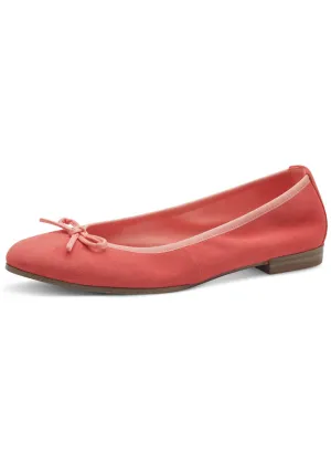 Tamaris Claire Leren Ballerina's Pale Red