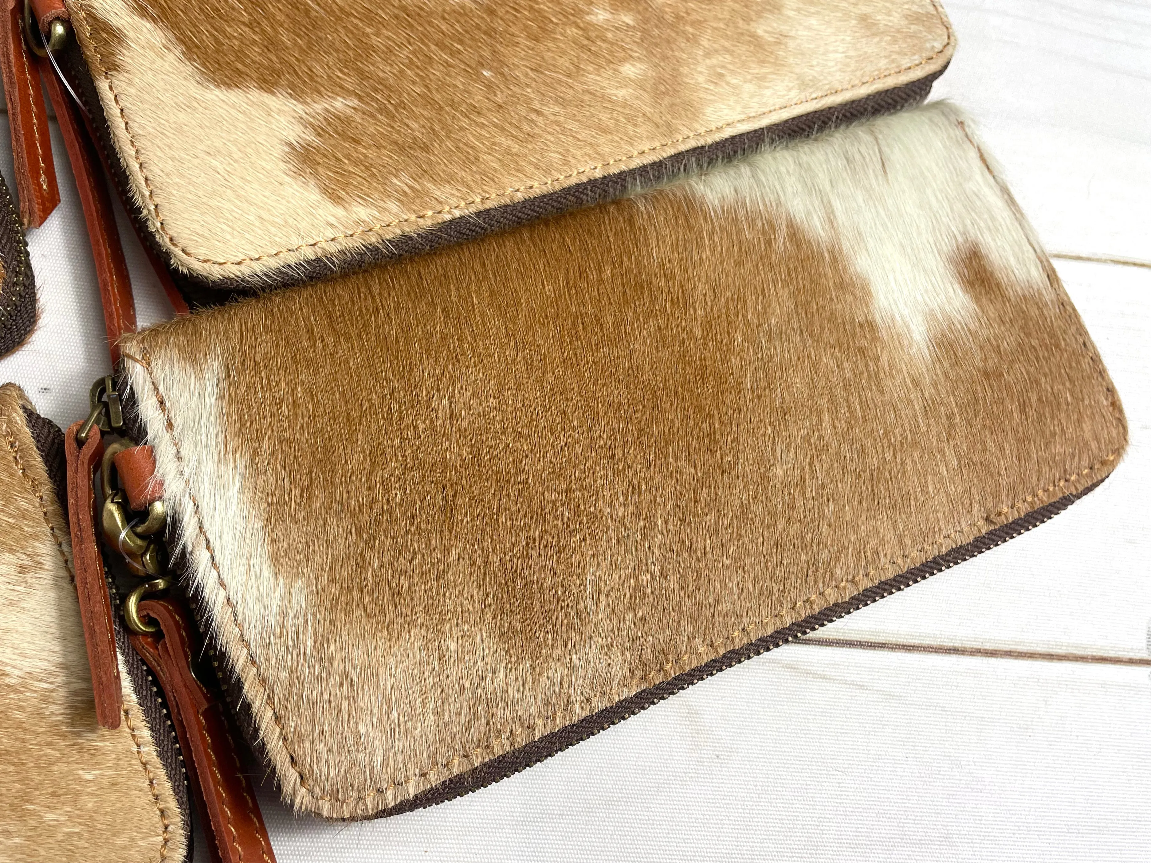 Tan Cowhide Leather Outer Wallet
