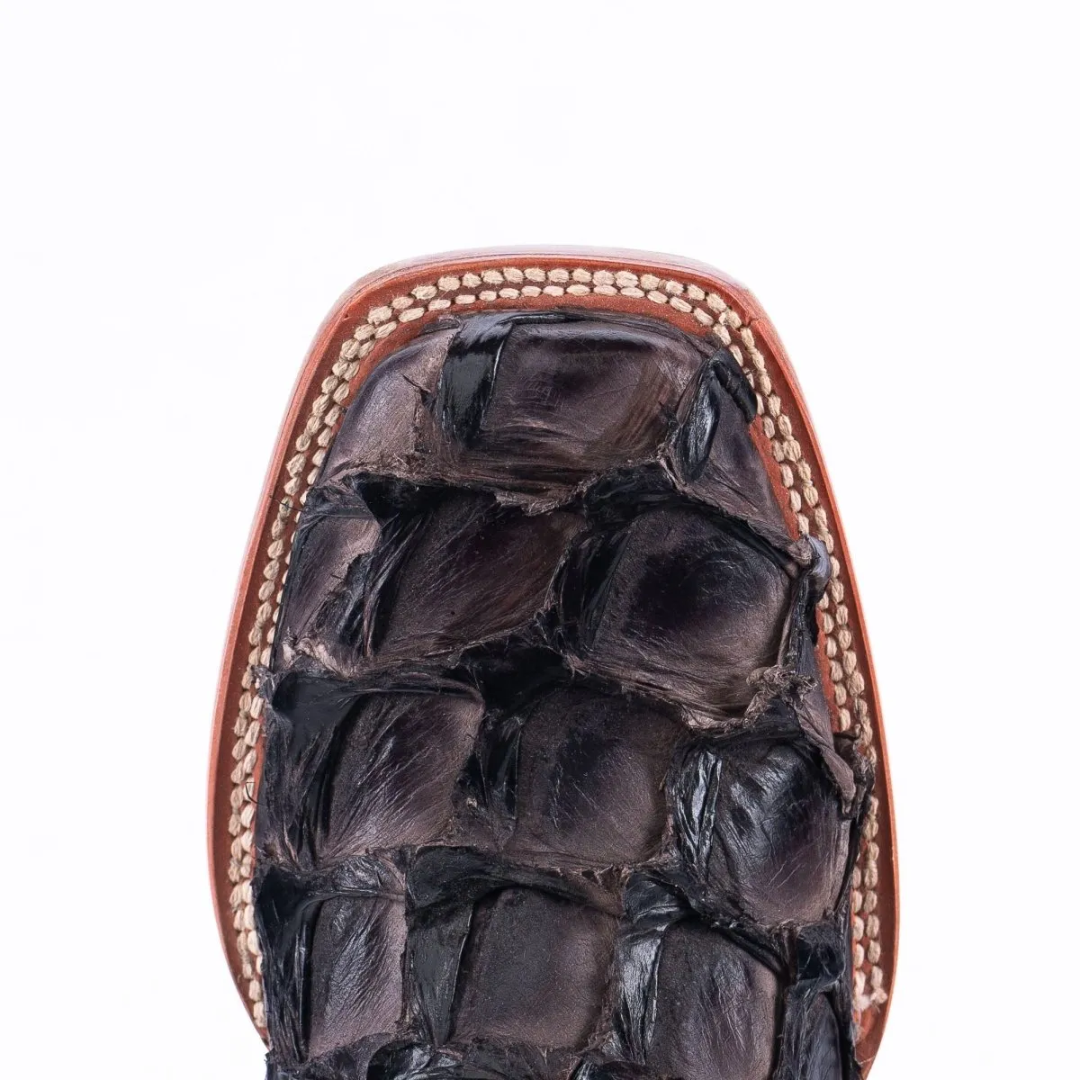 TANNER MARK MEN'S EXOTIC LEATHER Fish Tabacco Shine Cowboy Boots