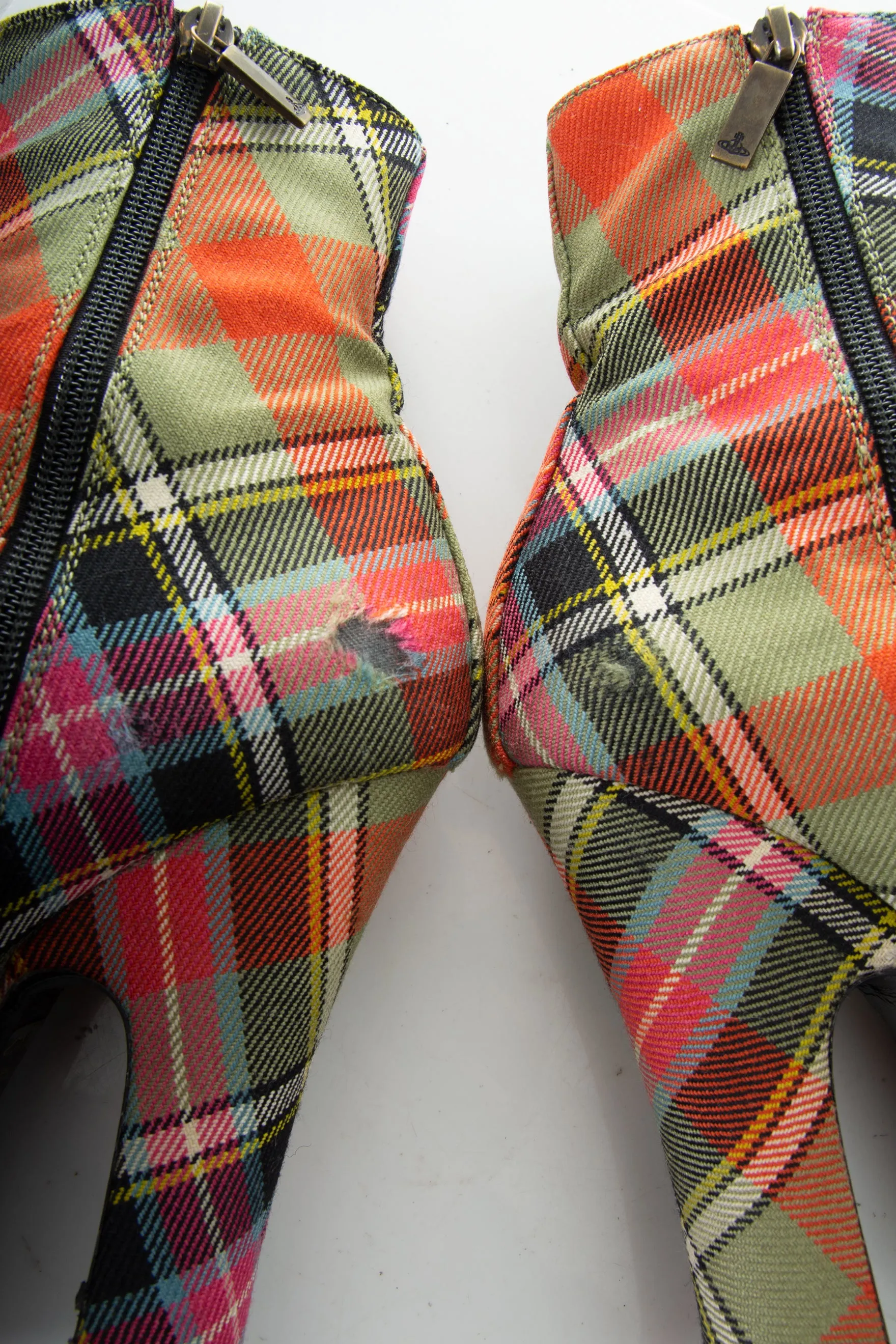 Tartan Platform Heels