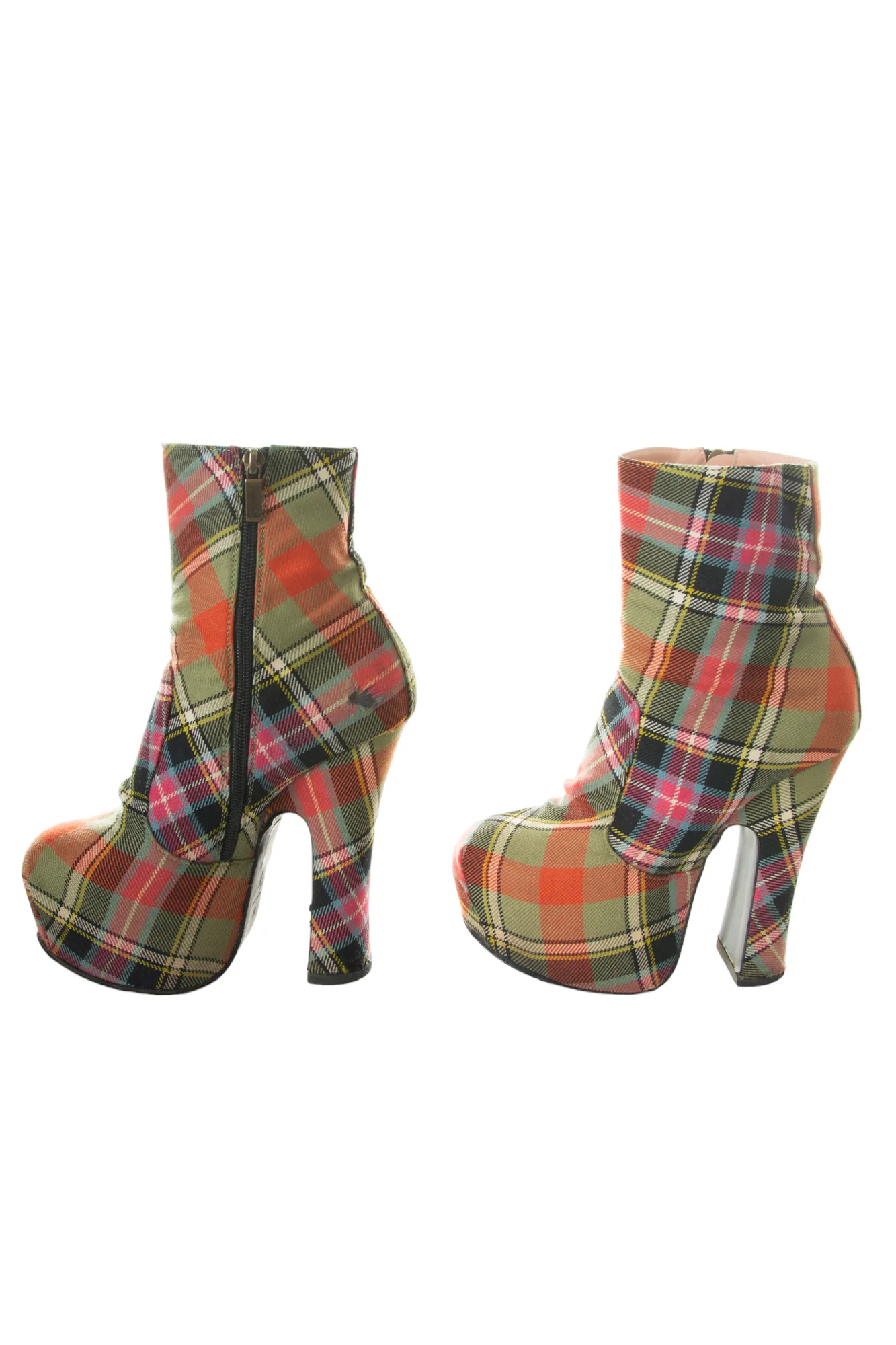Tartan Platform Heels