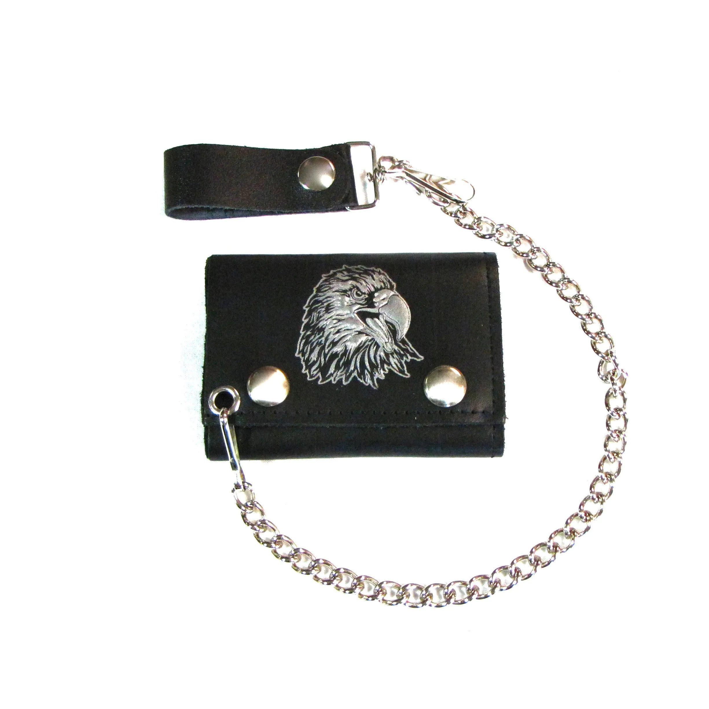 TC304-126 Tri-Fold Wallet w/ Chain- Screamin Eagle