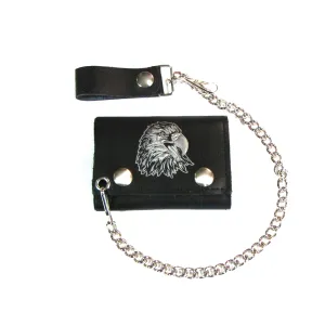 TC304-126 Tri-Fold Wallet w/ Chain- Screamin Eagle