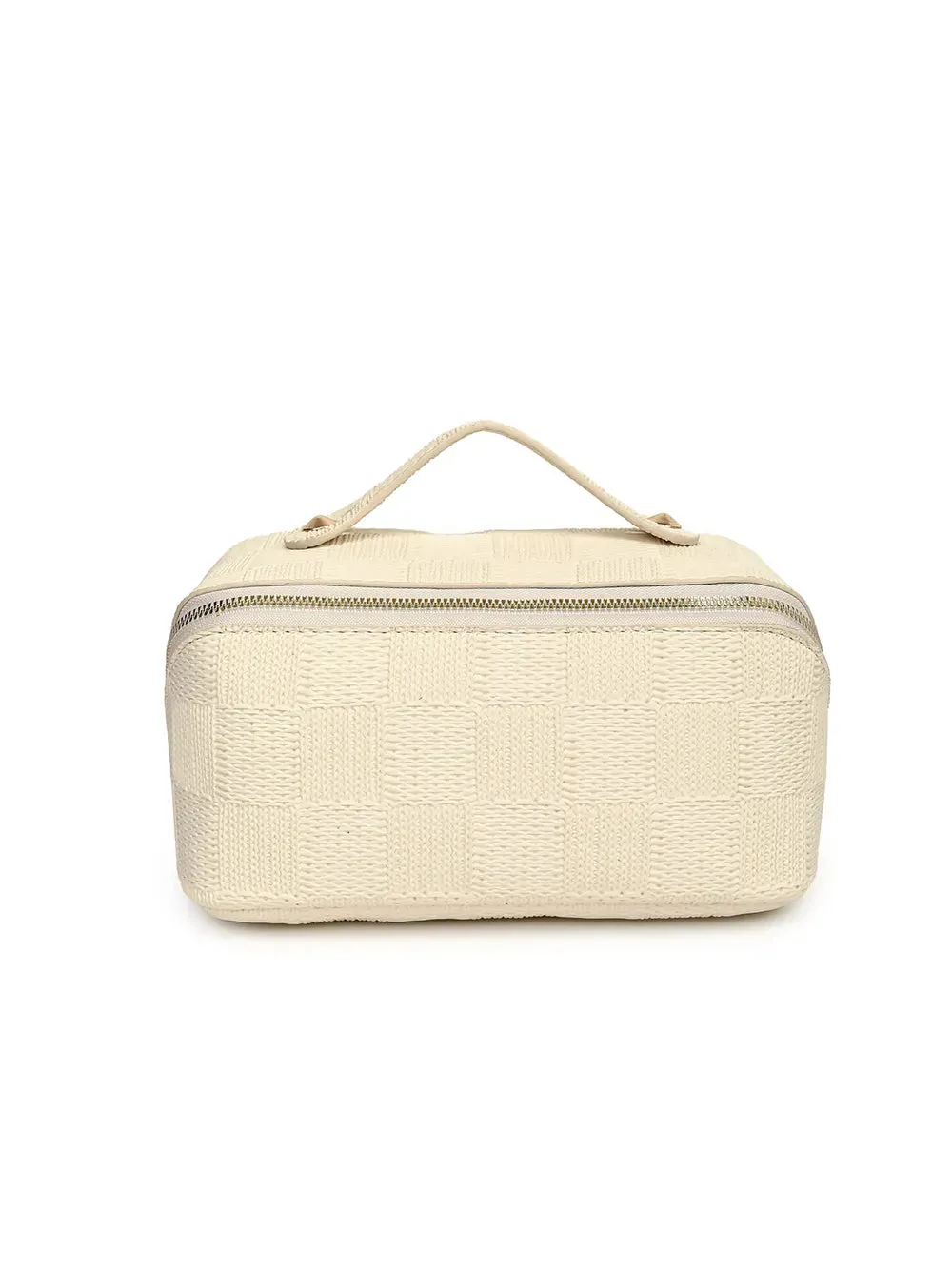 Texture PU Leather Cosmetic Bag