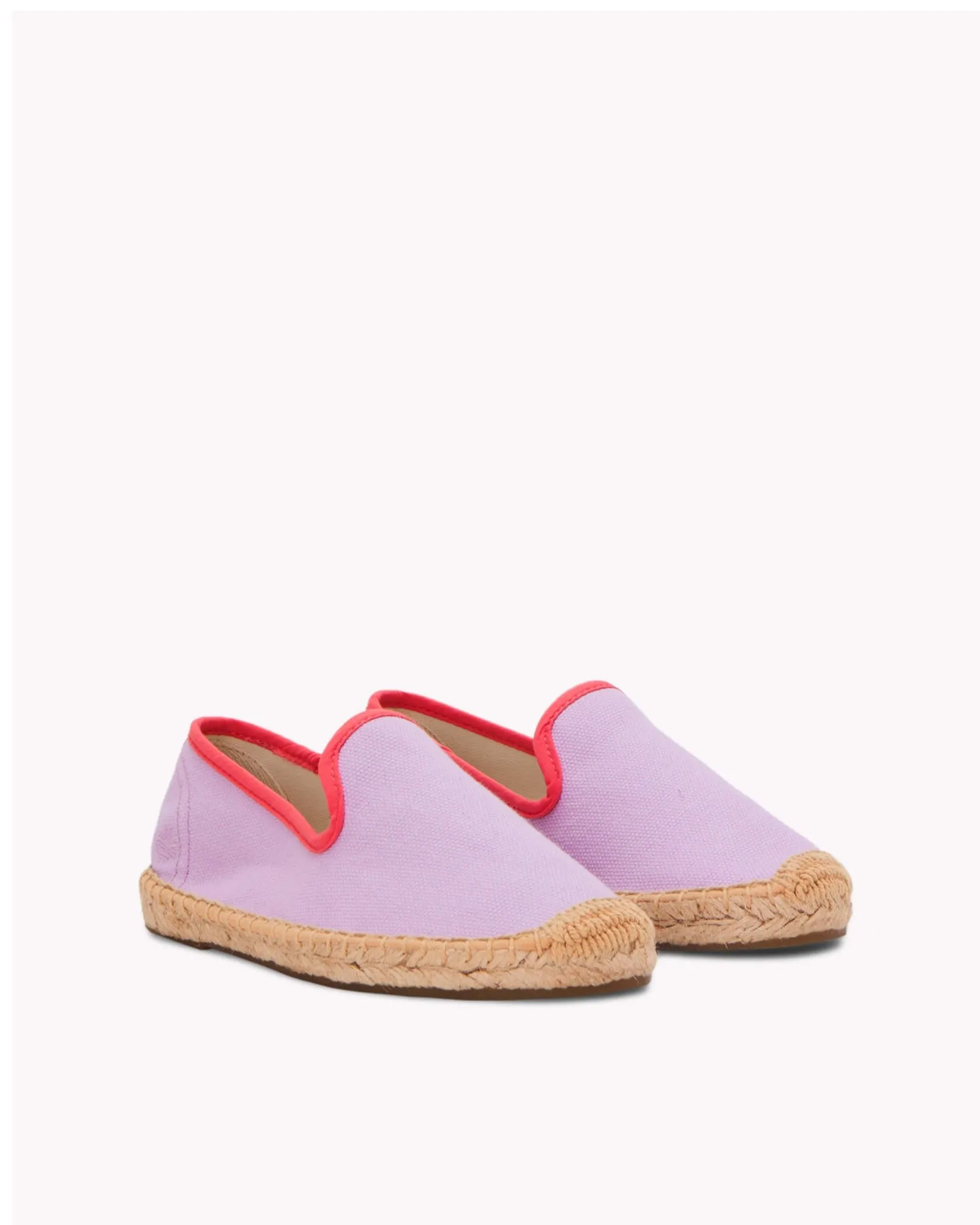 The Smoking Slipper - Contrast Piping - Lavender / Red - Kids'