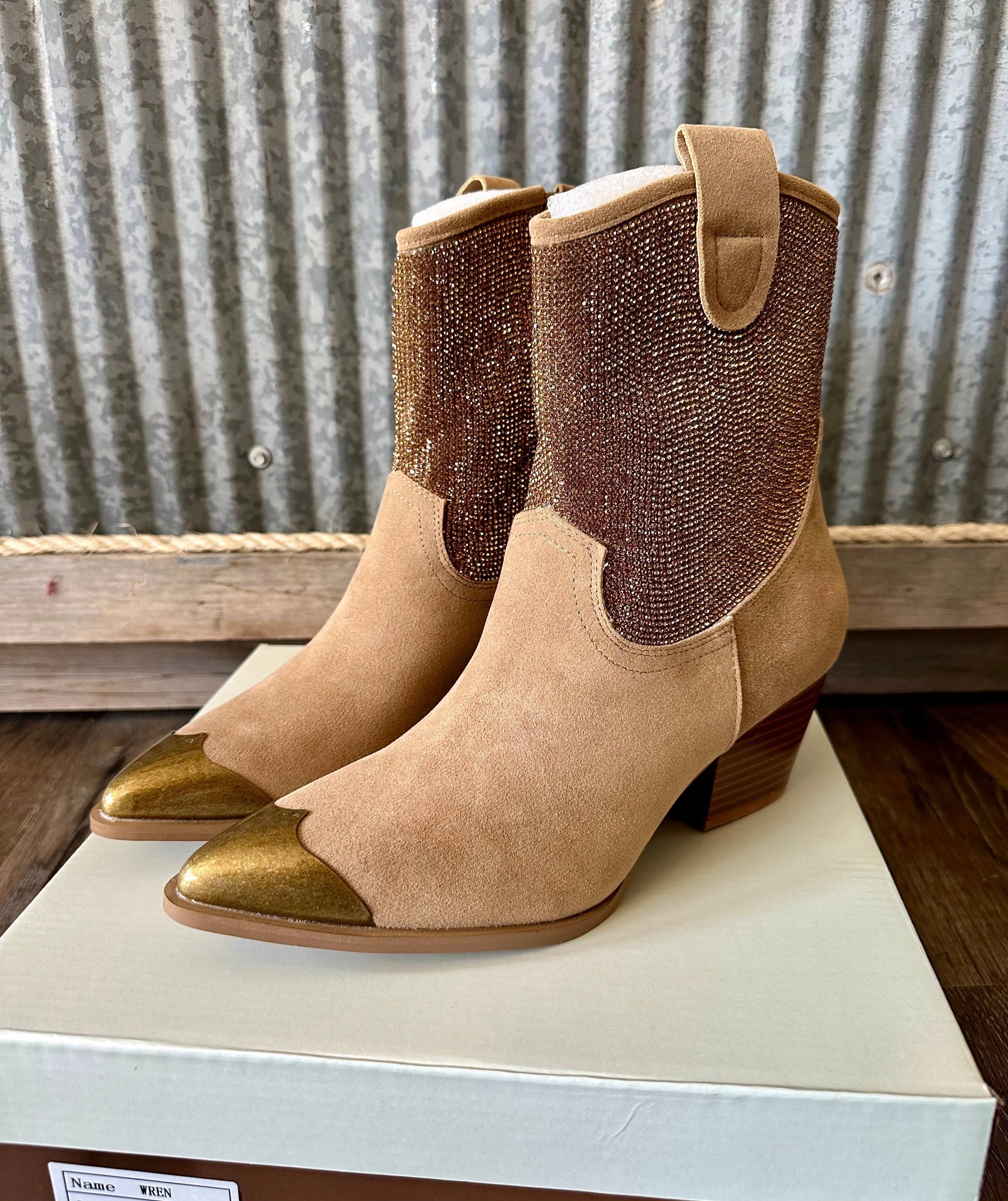 The Wren- Western Rhinestone Boots