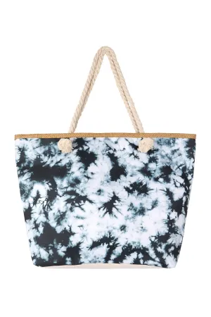 Tie Dye Tote Bag Black - Pack of 6
