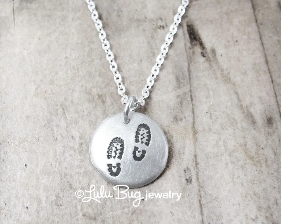 Tiny Hiking Boot Necklace