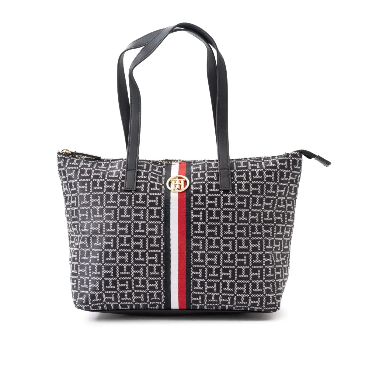 Tommy Hilfiger Monogram Tote Bag - BLK