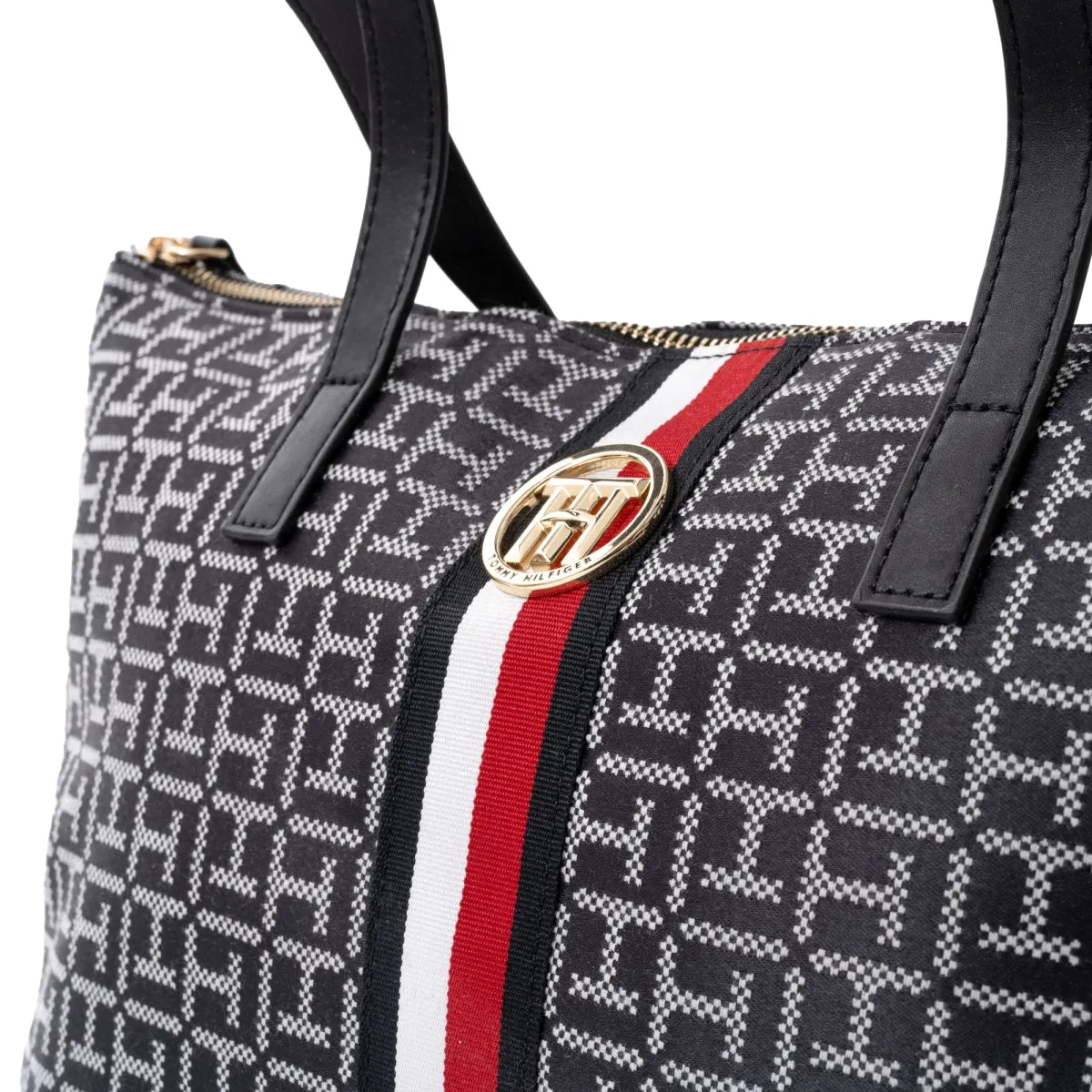 Tommy Hilfiger Monogram Tote Bag - BLK