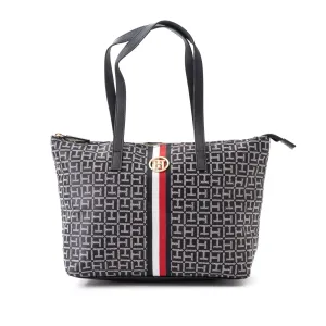 Tommy Hilfiger Monogram Tote Bag - BLK