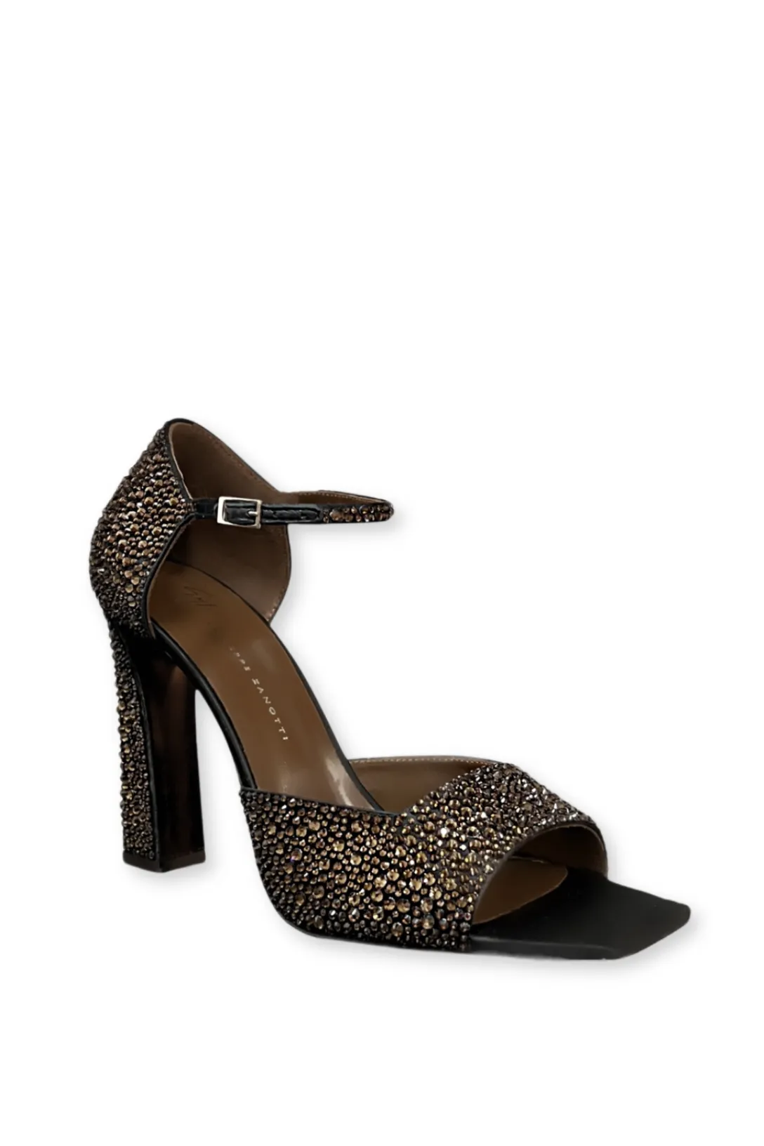 Topaz Beaded Block Heel | Smoked