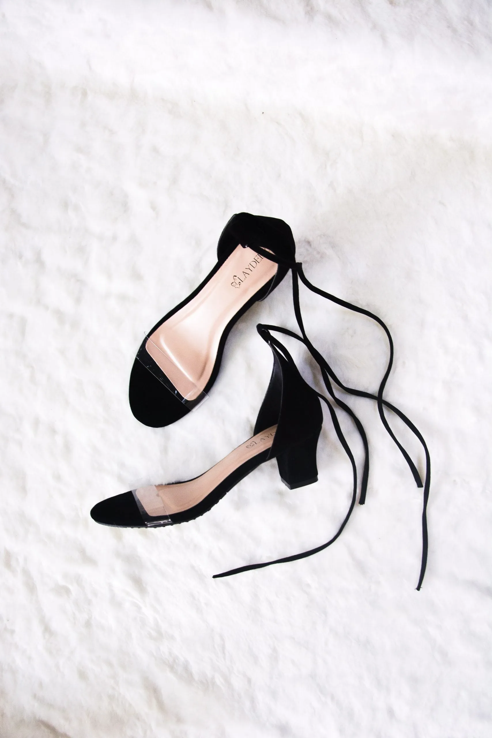 Transparent Tie-up Heels