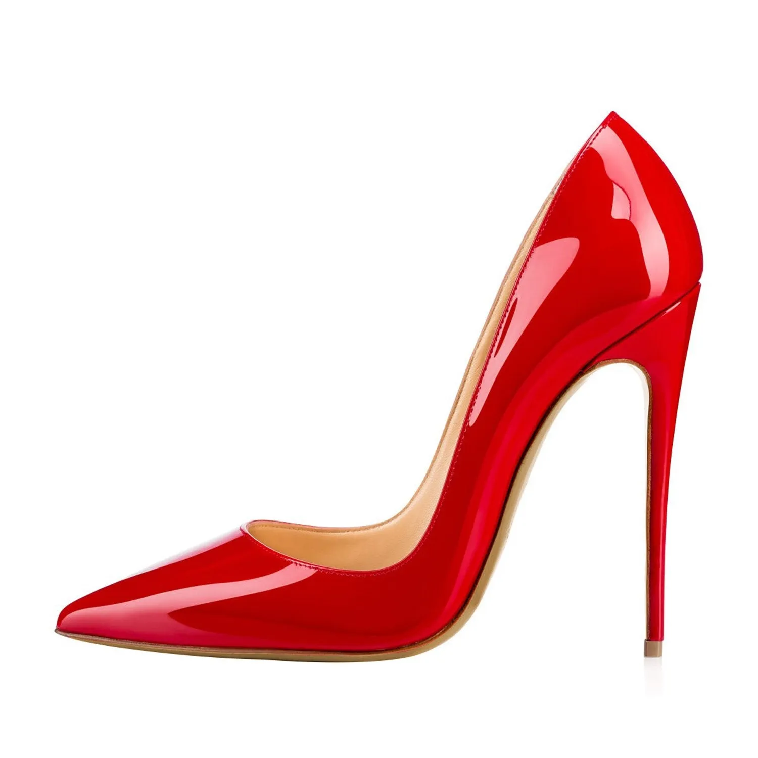 Tucomosi Pointed Toe Heels Solid Color Wedding Shoes Plus Size