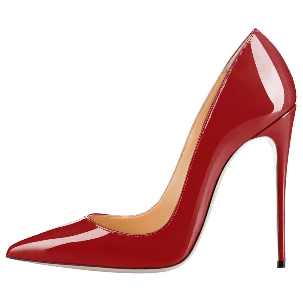 Tucomosi Pointed Toe Heels Solid Color Wedding Shoes Plus Size