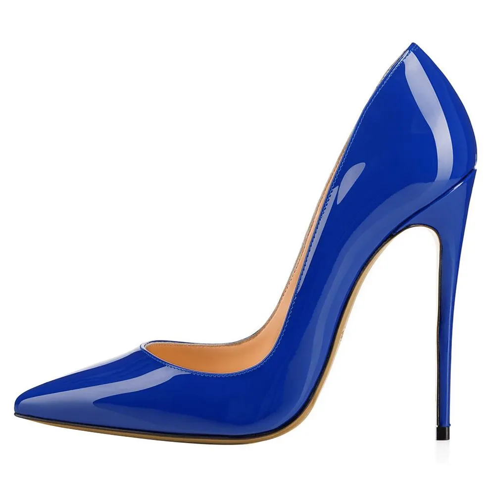 Tucomosi Pointed Toe Heels Solid Color Wedding Shoes Plus Size