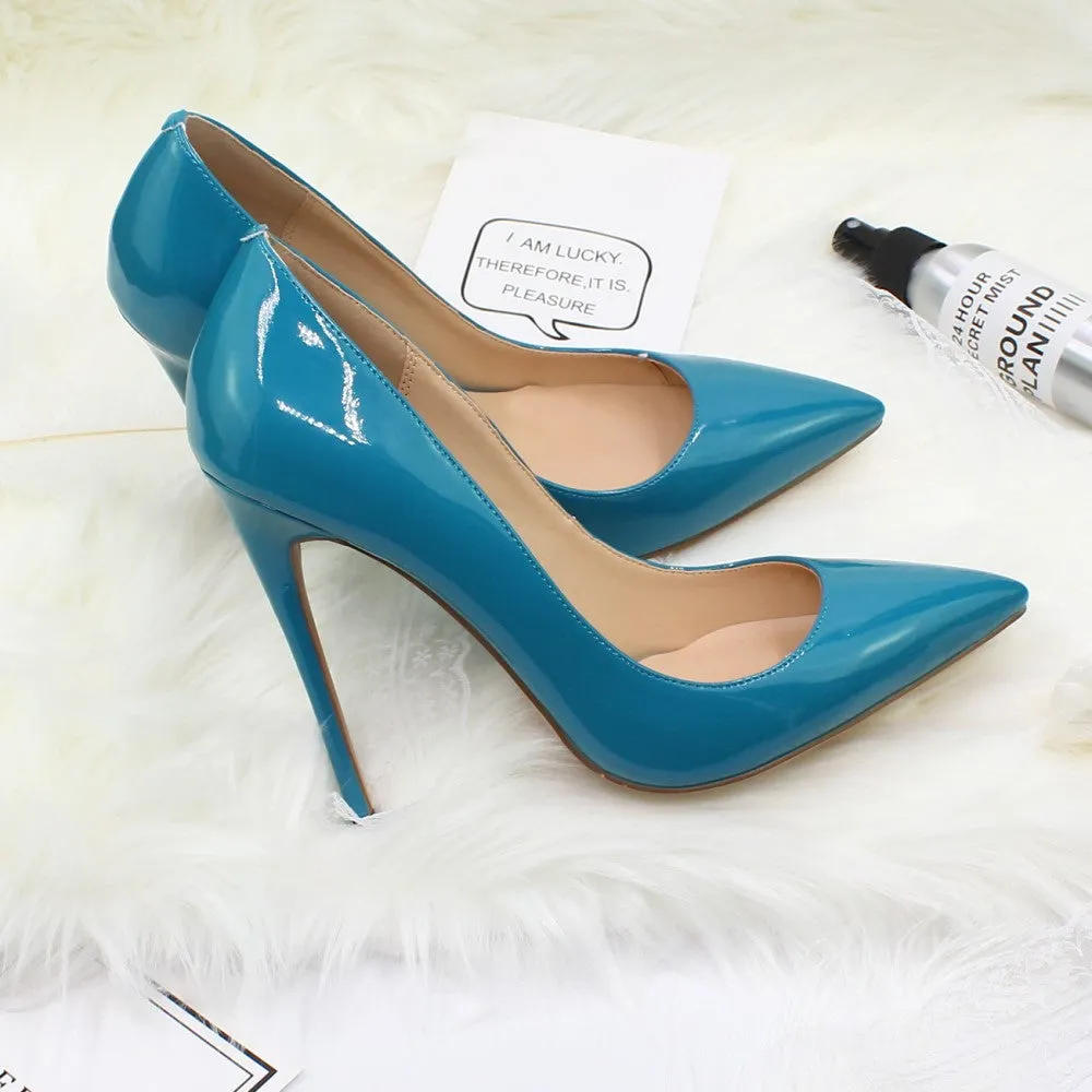 Tucomosi Pointed Toe Heels Solid Color Wedding Shoes Plus Size