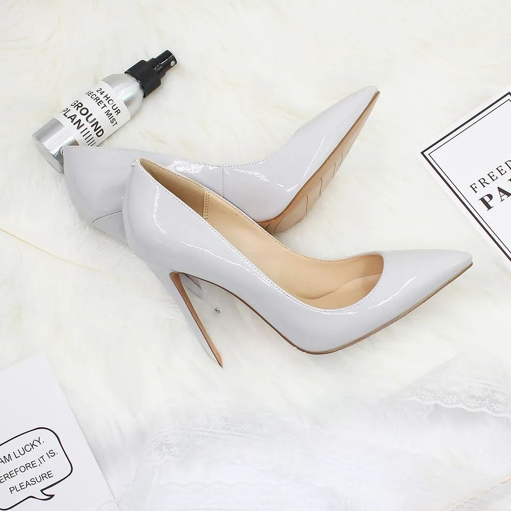 Tucomosi Pointed Toe Heels Solid Color Wedding Shoes Plus Size