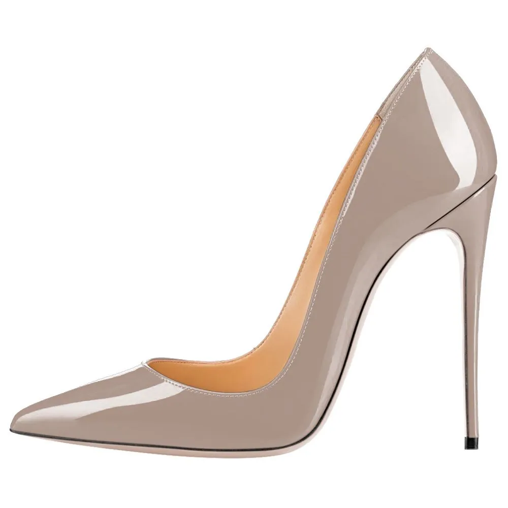 Tucomosi Pointed Toe Heels Solid Color Wedding Shoes Plus Size