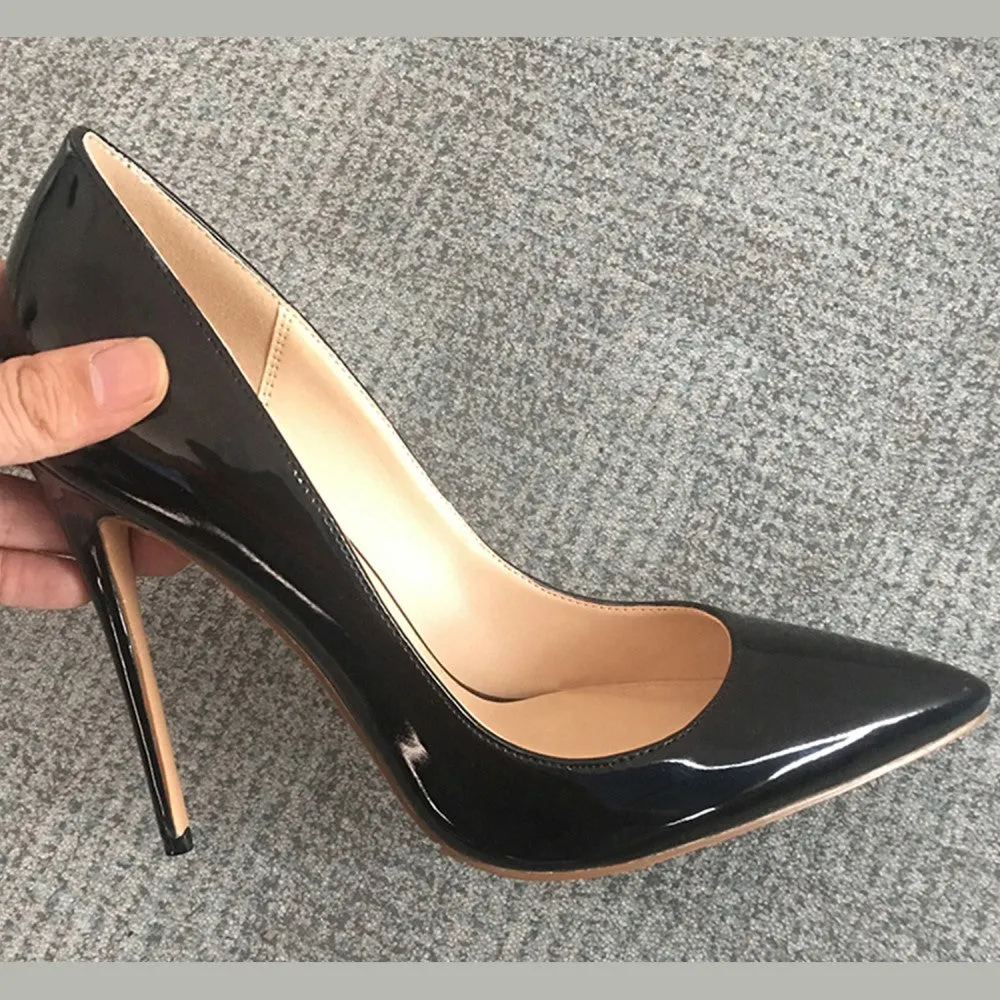 Tucomosi Pointed Toe Heels Solid Color Wedding Shoes Plus Size