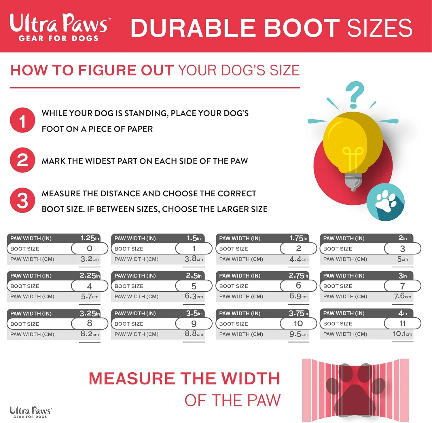 Ultra Paws Dog Boot (4 boots) - Durable Red