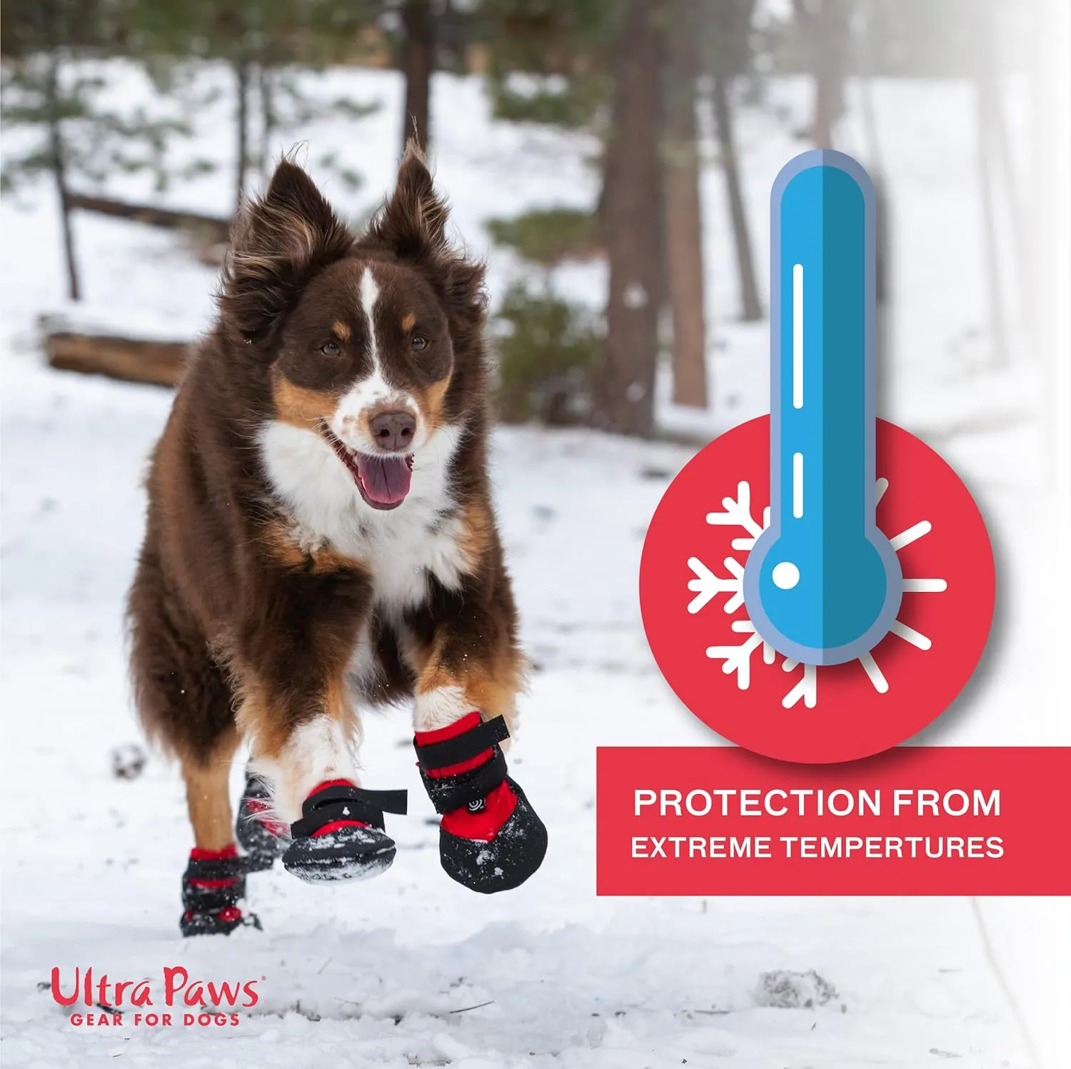 Ultra Paws Dog Boot (4 boots) - Durable Red