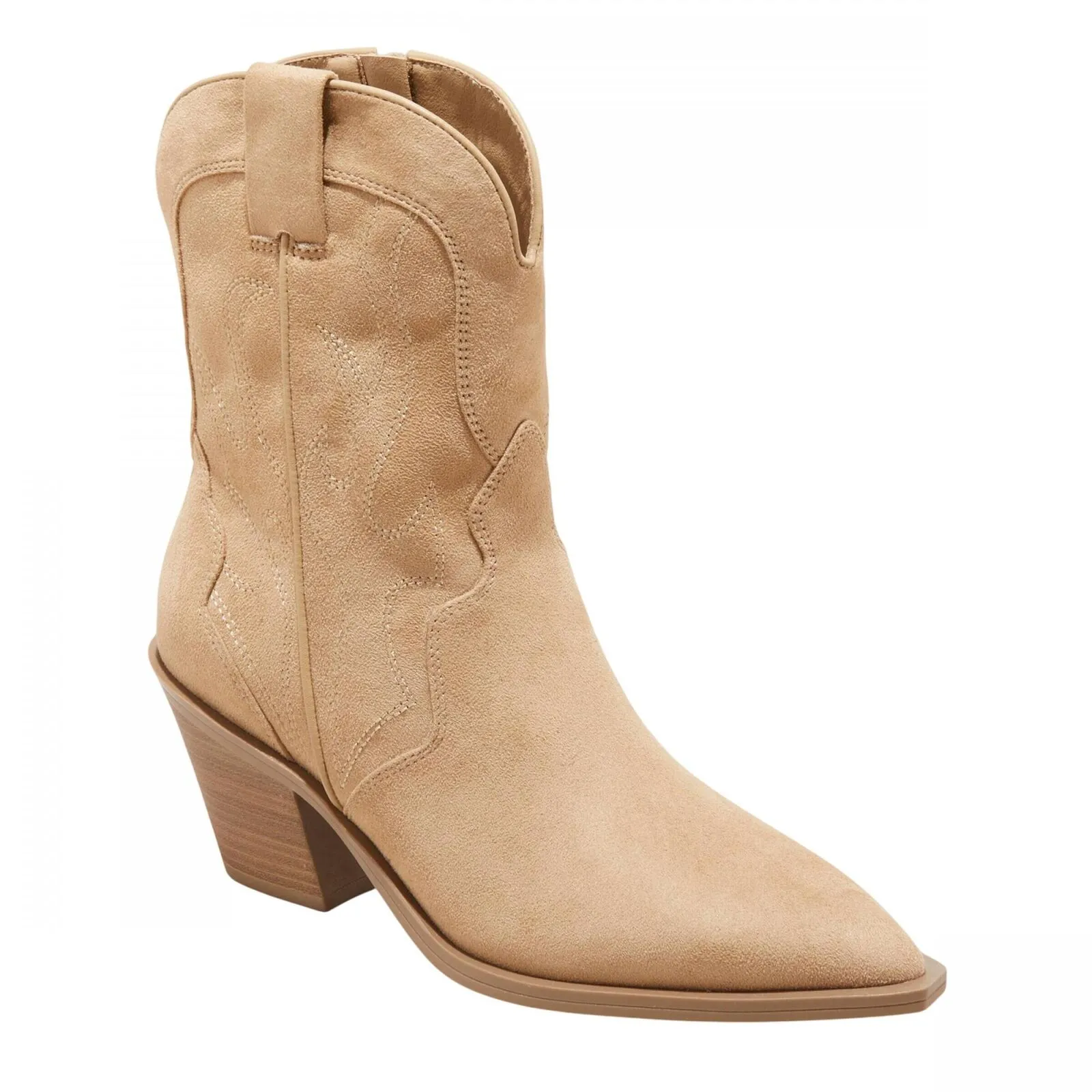 Universal Thread Womens Jacey Wide Width Western Ankle Boots Tan Brown 7.5W