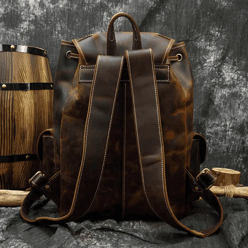 VacationGrabs Handcrafted Leather Backpacks Men Women