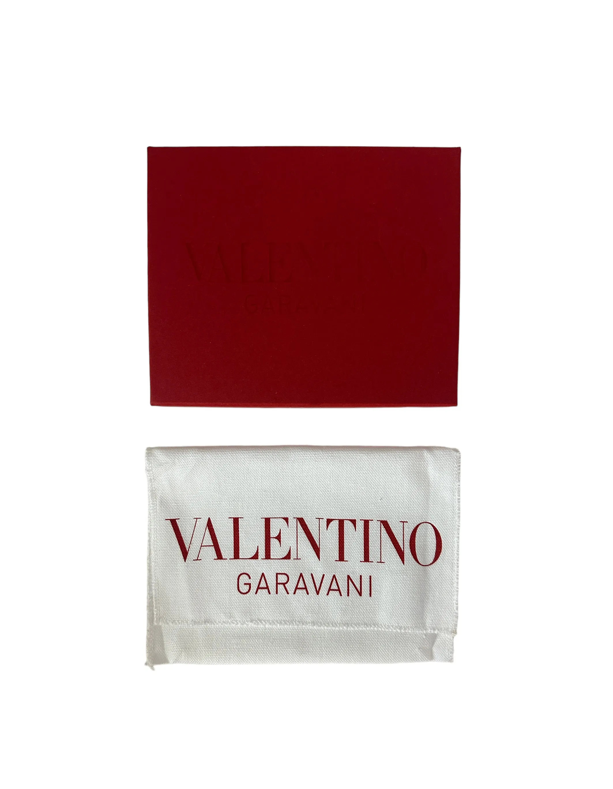 Valentino NEW Vlogo Rose Cannelle Signature Grainy Calfskin Cardholder Wallet