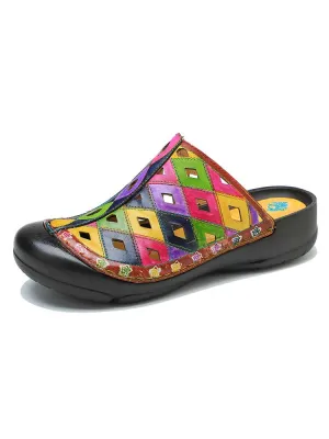 Vintage Handmade Printed Colorful Slippers