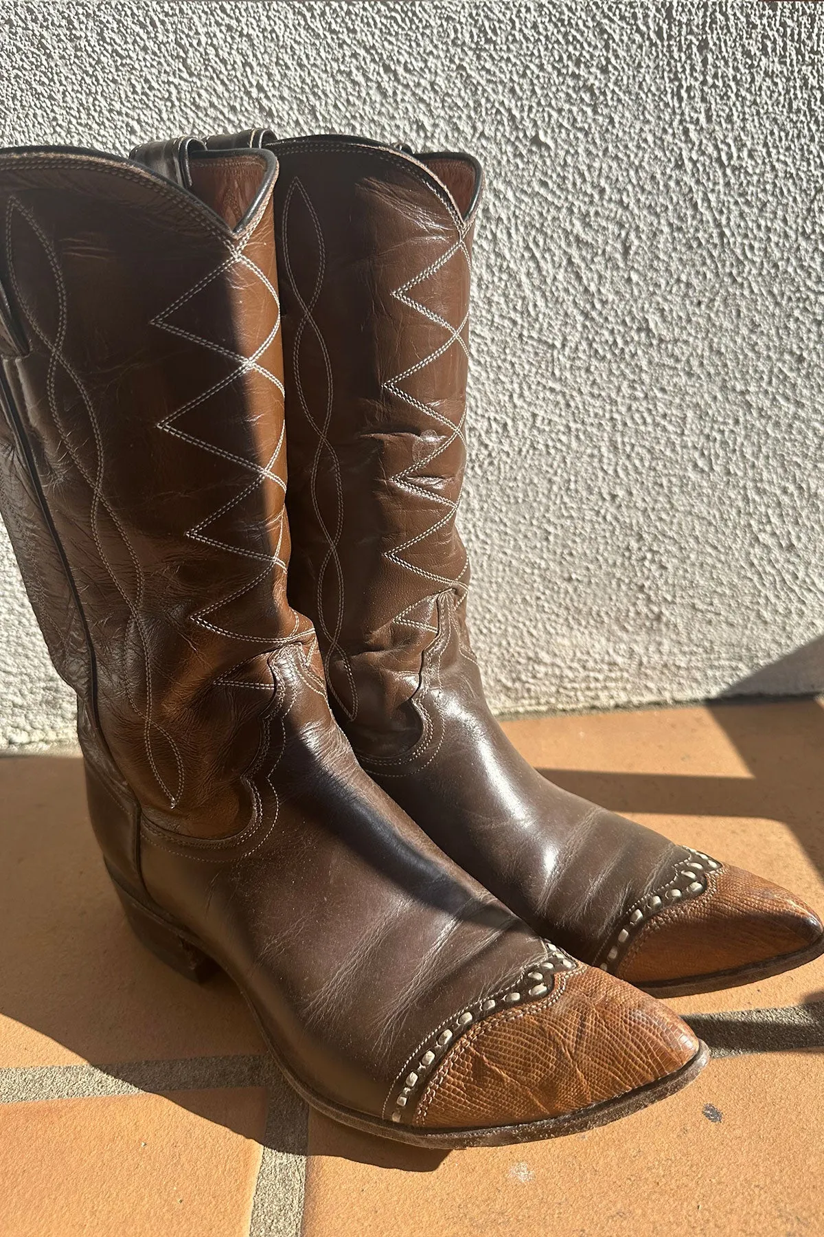 VINTAGE TONY LAMA COWBOY BOOTS | emilia teju w/ lizard toe