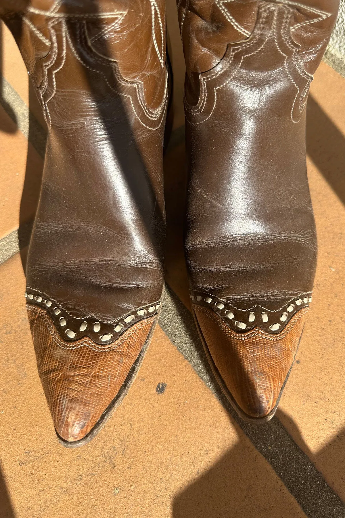 VINTAGE TONY LAMA COWBOY BOOTS | emilia teju w/ lizard toe