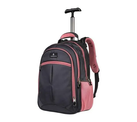 Volkano Orthopedic Backpack 27L - Dark Grey/ Pink  VK-7093-DGRPK