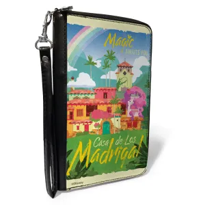 Wholesale Women's PU Zip Around Wallet Rectangle - Encanto MAGIC AWAITS YOU CASA DE LAS MADRIGAL Village Scene