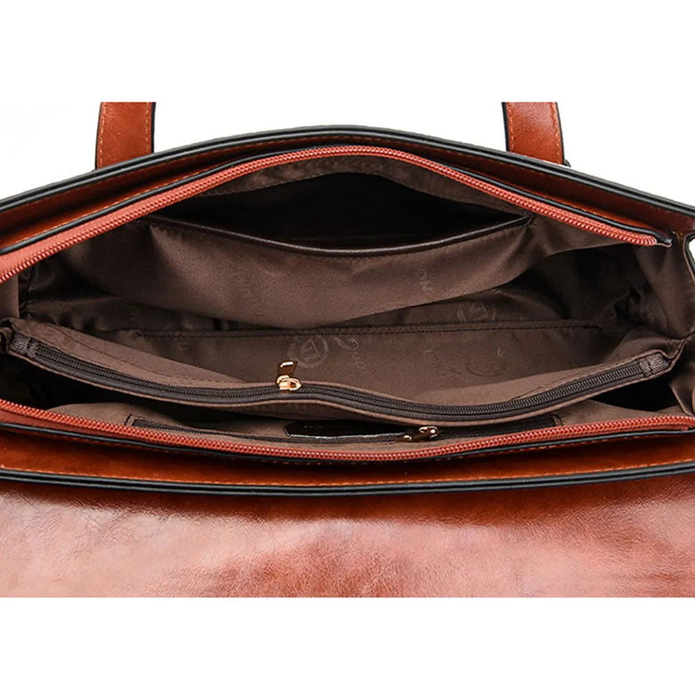 Women Bags Black Crocodile Faux Leather Handbags