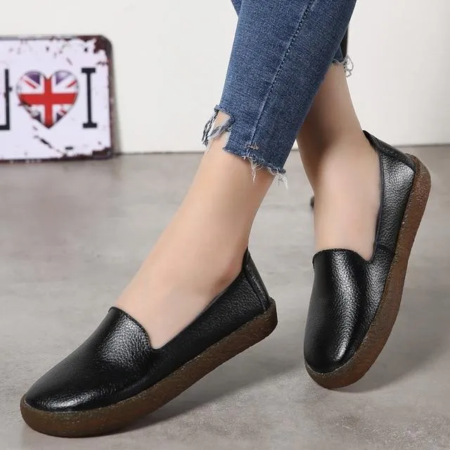 Women Flats Roman Style Women Shoes White Loafers For Women