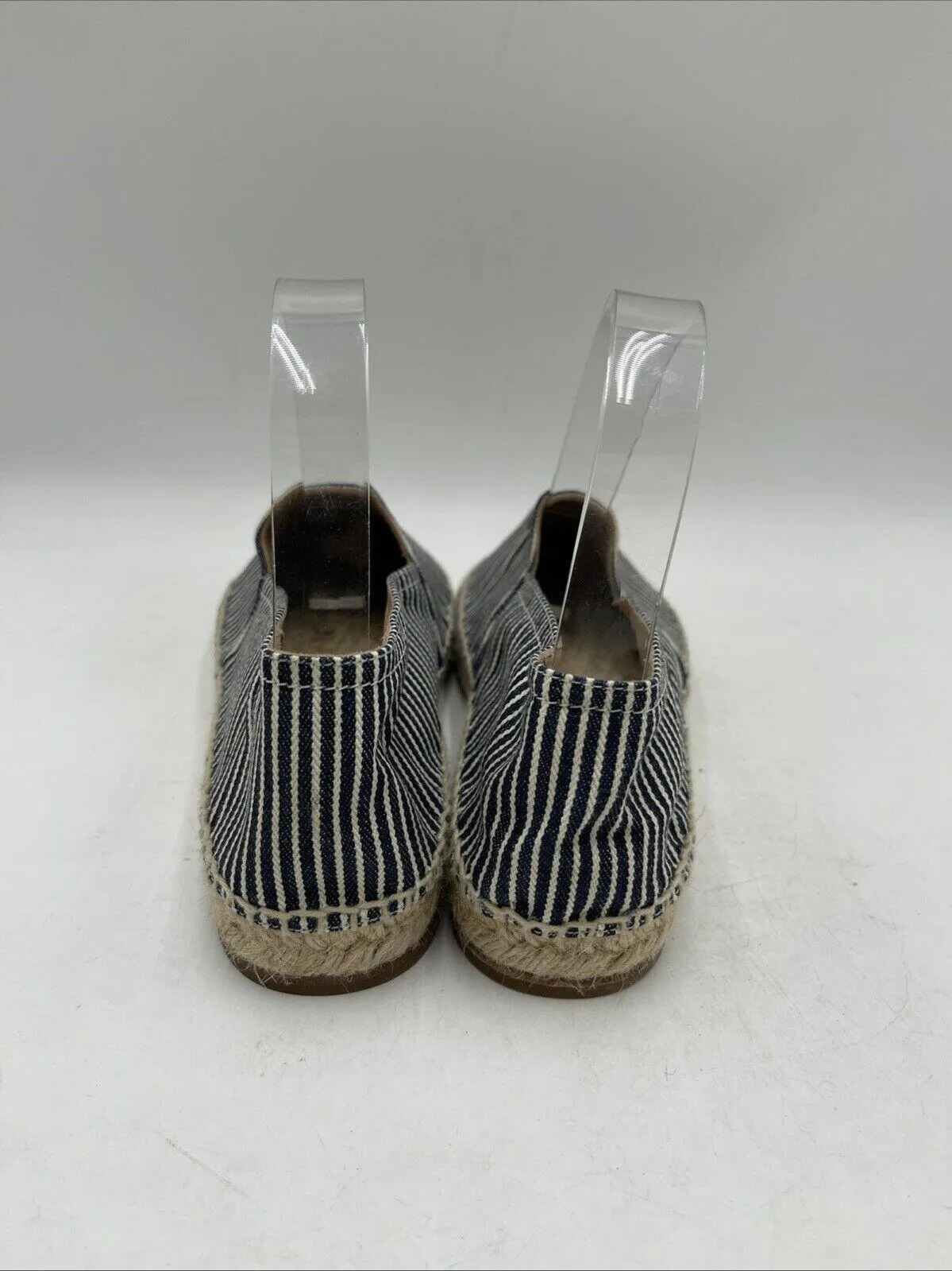 Women’s Celine Espadrilles Flats Navy Blue/White Size 38 - Very Good