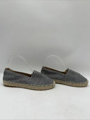 Women’s Celine Espadrilles Flats Navy Blue/White Size 38 - Very Good